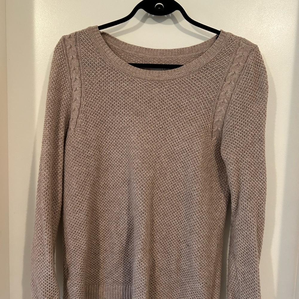 LOFT Women's Cable Knit Sweater - Light Brown